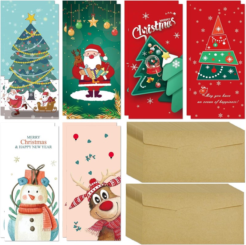 fibevon Christmas Money Holder for Cash Gifts with Envelopes - 30 Pack of Christmas Gift Card Holder Money Envelopes for Cash Christmas Decoration for Xmas, Holiday, and New Year - Image 1